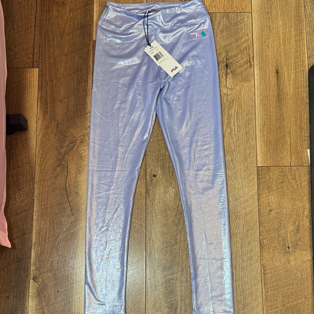 Fila Kids or women’s size small Iridescent Lavender Leggings